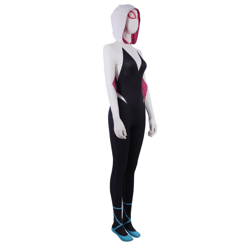 Traje de Cosplay Spider-Gwen / Ghost-Spider de Spider-Man: Into the Spider-Verse - Estrela Cosplay