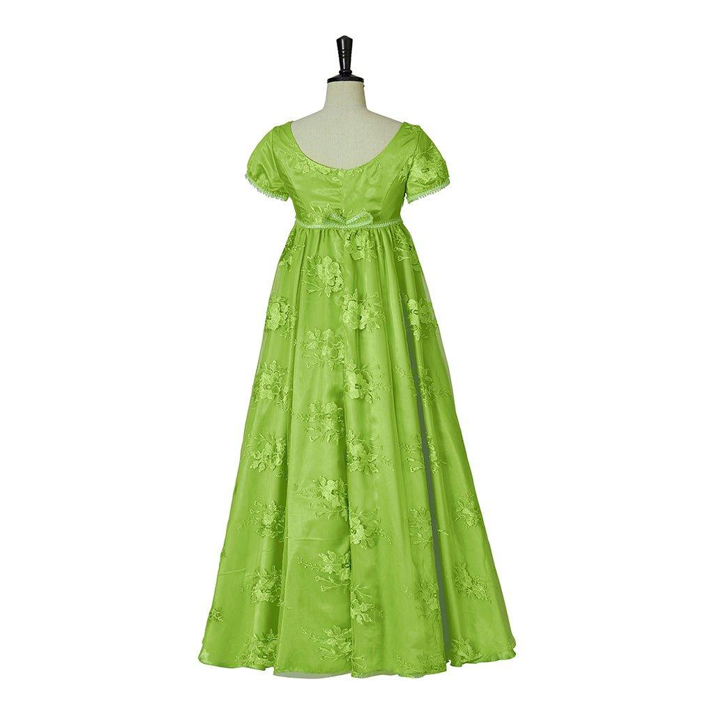 Vestido de Cosplay Bridgerton Verde Império - Elegância da Era da Regência - Estrela Cosplay
