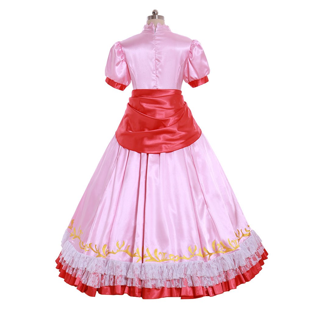 Vestido de Baile Princesa Peach Cosplay | Traje Feminino para Halloween e Festas Temáticas - Estrela Cosplay