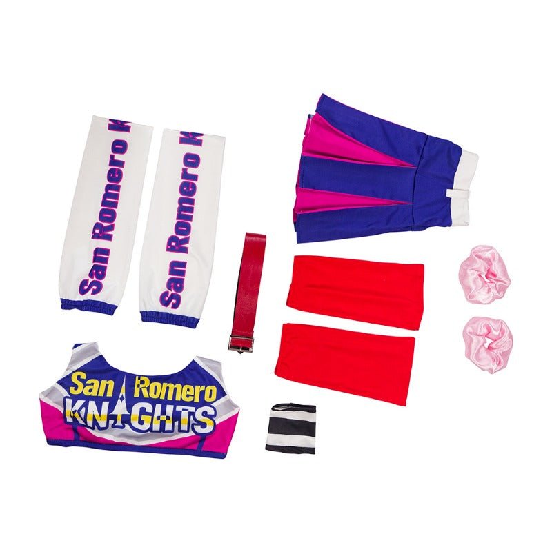 Fantasia Juliet Starling Cosplay - Conjunto Top e Saia de Lollipop Chainsaw para Mulheres e Meninas - Estrela Cosplay