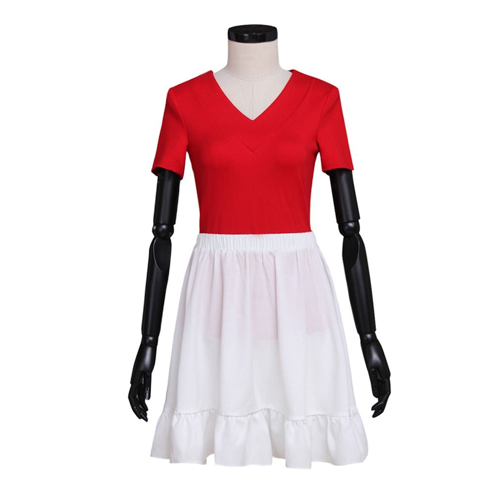 Vestido Vermelho Pokébola Cosplay - Traje Essencial para Fãs de Pokémon - Estrela Cosplay