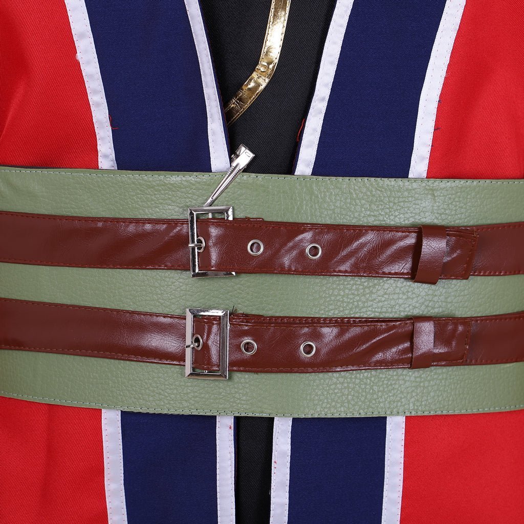 Fantasia de Cosplay de Auron de Final Fantasy X | Conjunto Completo de Terno Vermelho para Role Play - Estrela Cosplay