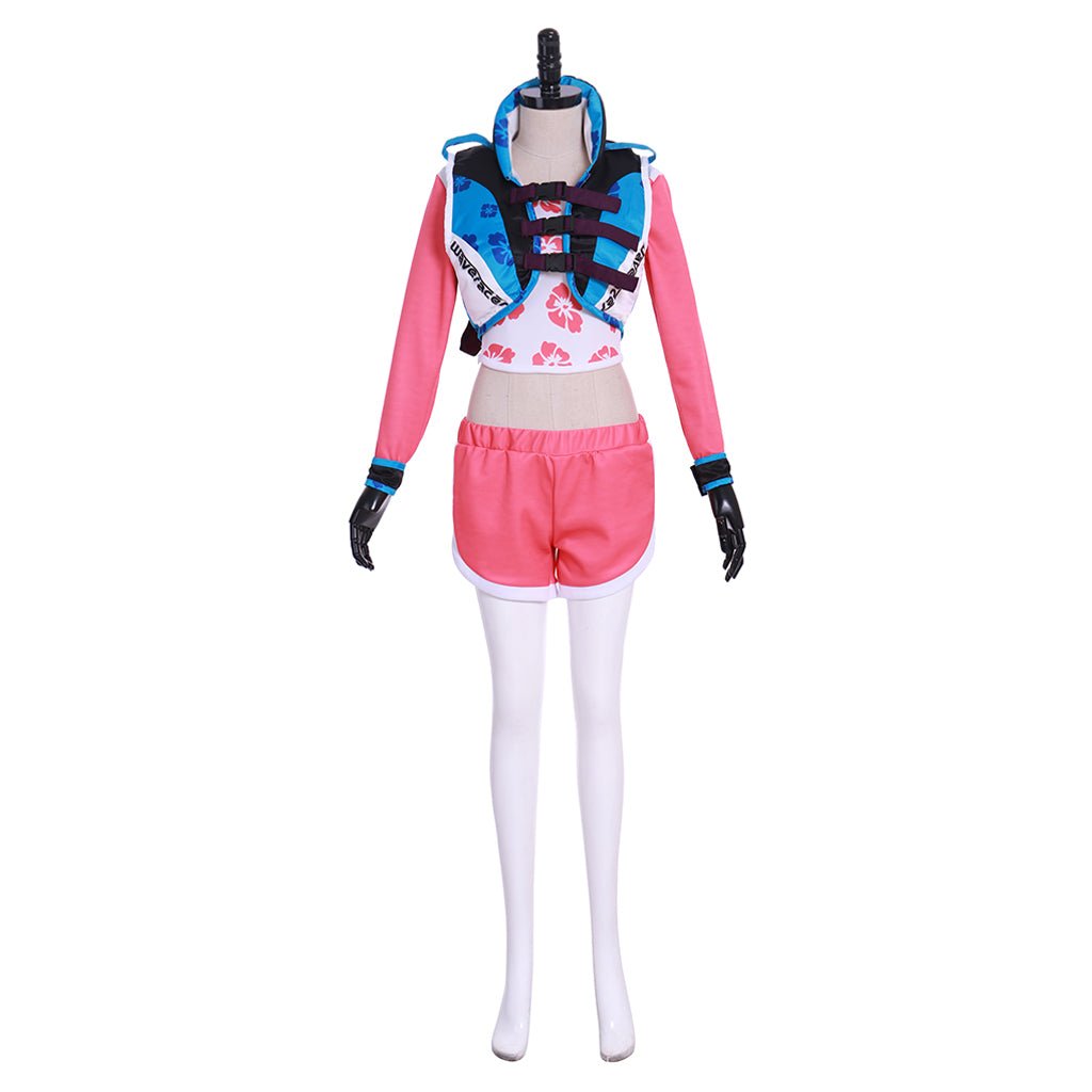 Traje de Cosplay D.Va Hana Song Waveracer | Roupa de Praia Rosa de Overwatch - Estrela Cosplay