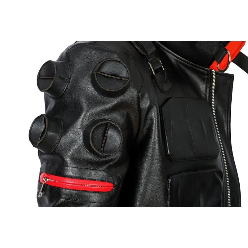 Traje de Cosplay Jackie 2077 em Couro Artificial Fato Preto para Halloween e Festas - Estrela Cosplay