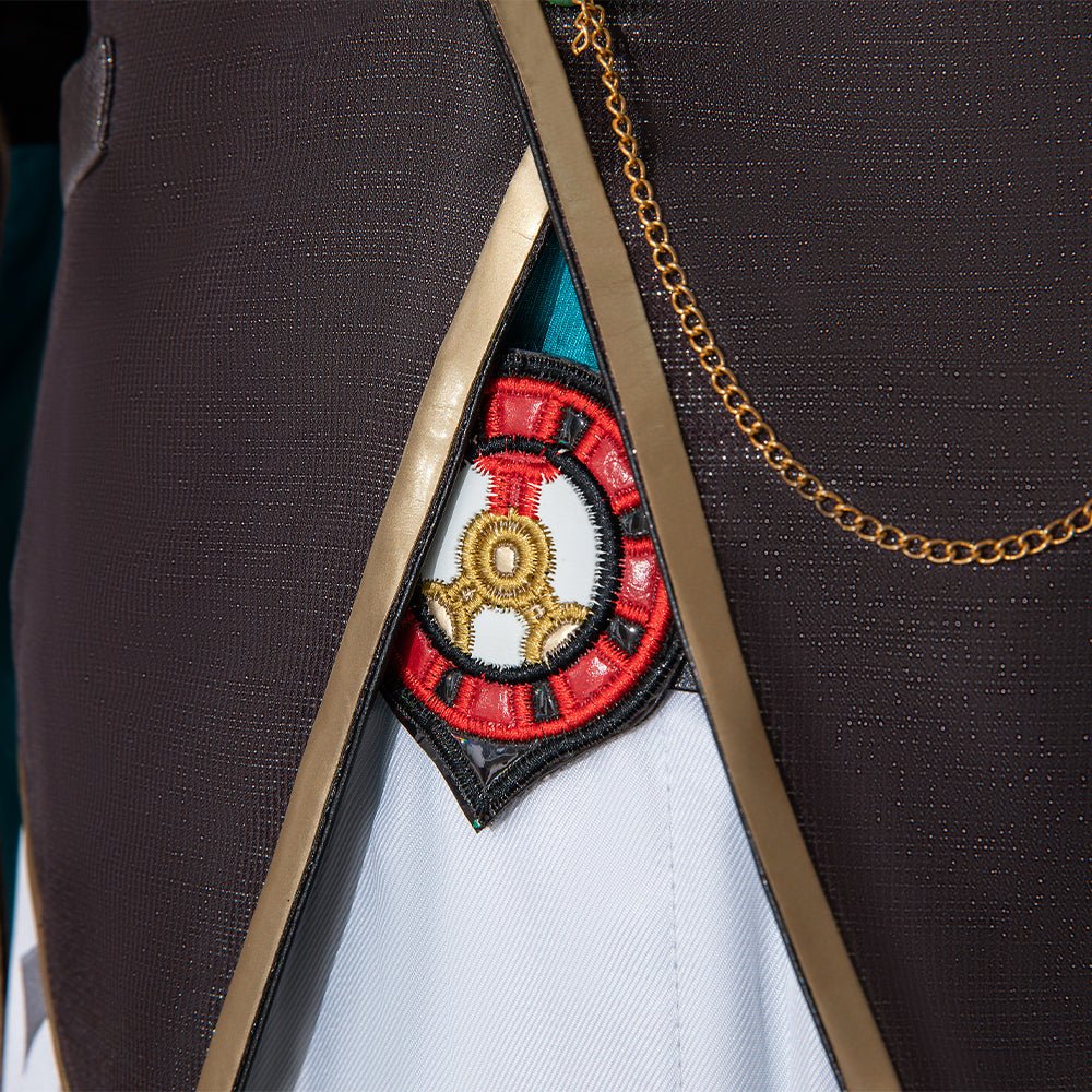 Conjunto de Peruca e Brincos Aventurine Honkai Star Rail | Acessórios de Cosplay para Homens - Estrela Cosplay