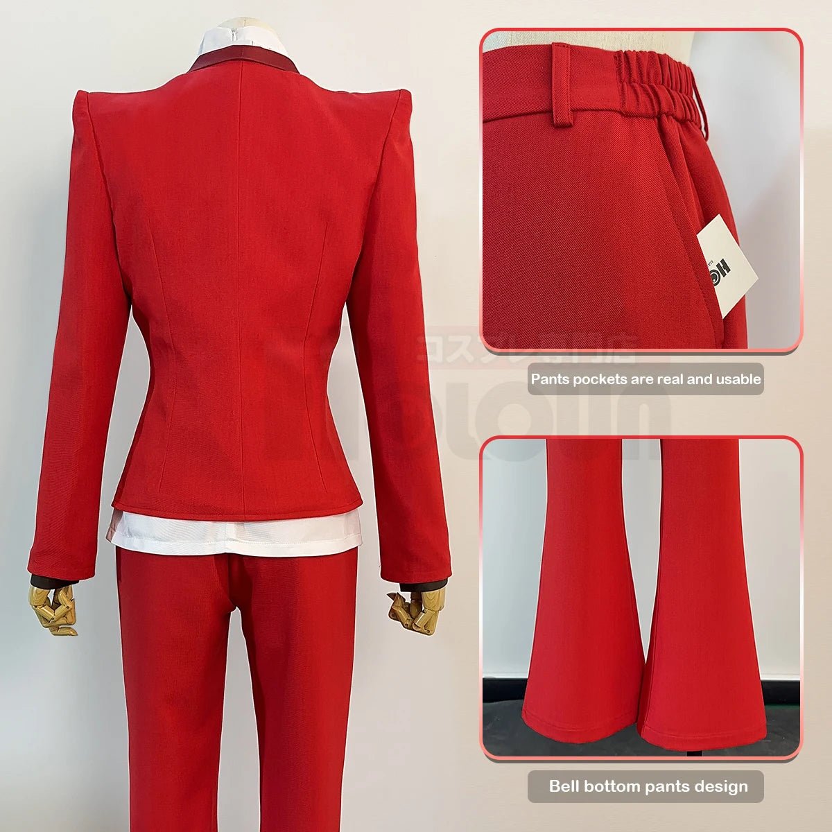 Fantasia de Charlie Morningstar de Hazbin Hotel com Peruca, Camisa, Calça e Acessórios para Halloween e Convenções - Estrela Cosplay