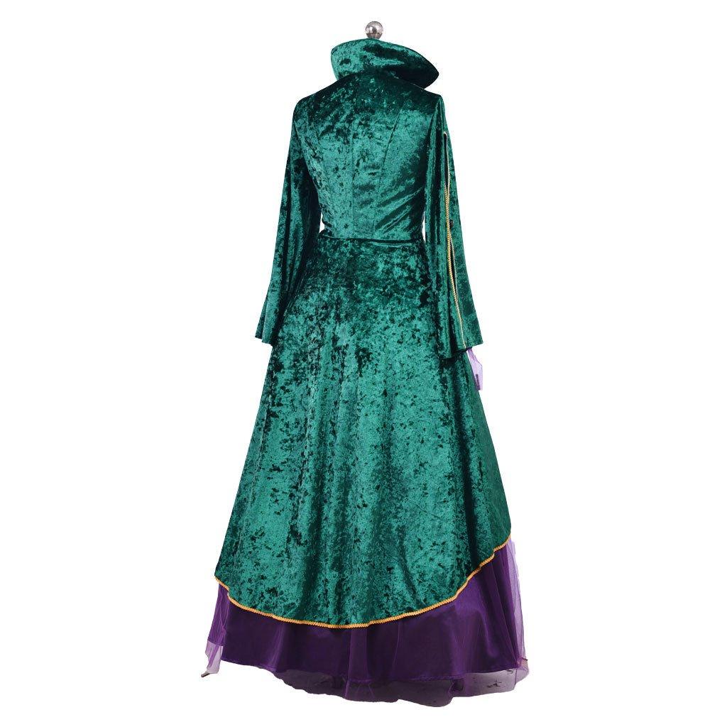 Vestido de Cosplay de Bruxa | Conjunto de Robe Renascentista Verde Medieval para Mulheres - Estrela Cosplay