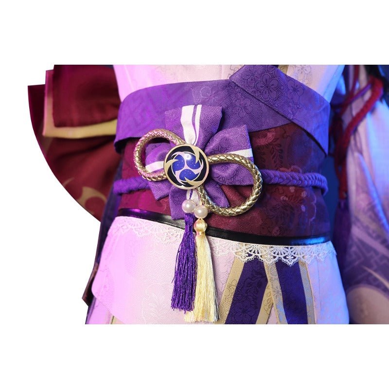Traje de Cosplay Raiden Shogun Genshin Impact - Vestidos Elegantes para Halloween e Eventos - Estrela Cosplay