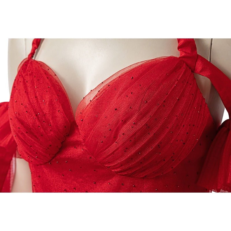 Fantasia de Cosplay Harley Quinn Vestido Vermelho - The Suicide Squad 2 - Conjunto Completo para Halloween - Estrela Cosplay