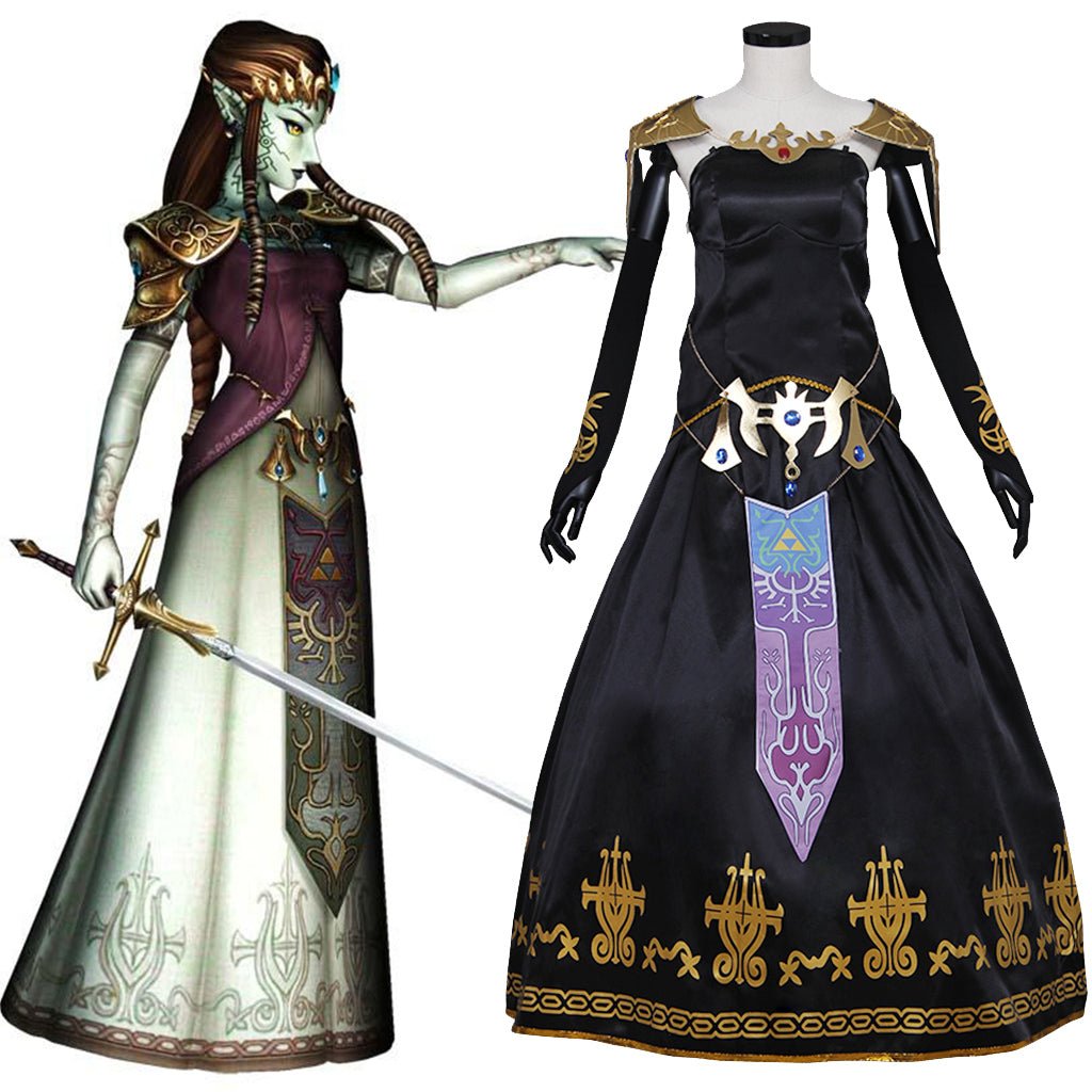 Vestido Cosplay Guerreira Princesa Sombria Preto | Fantasia de Jogo - Estrela Cosplay