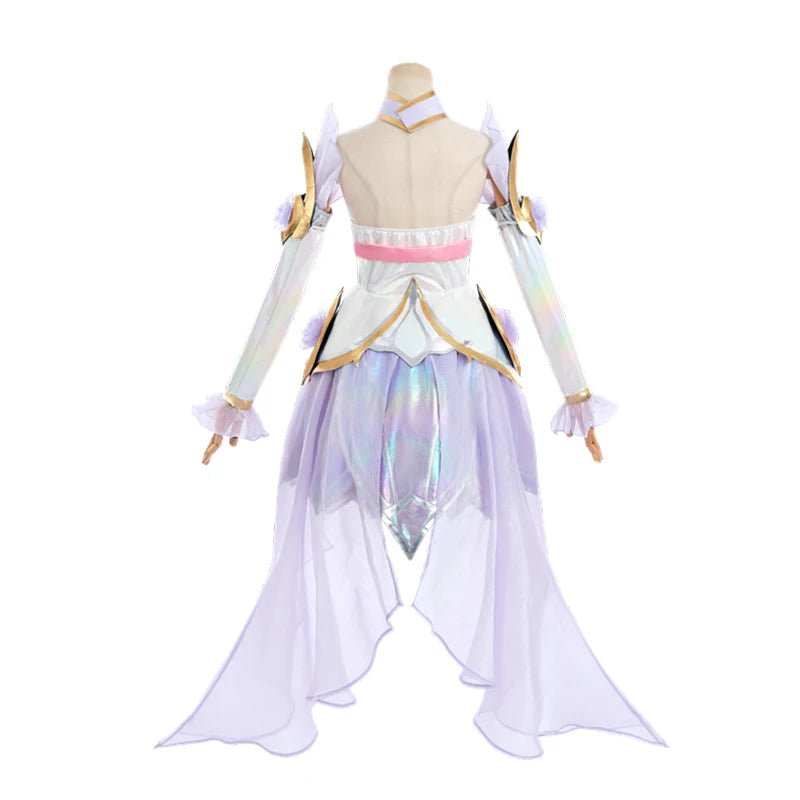Fantasia LOL Rosa Cristal Seraphine - Jogo LOL Seraphine Design Rosa Traje Halloween Mulher Nova Skin - Estrela Cosplay