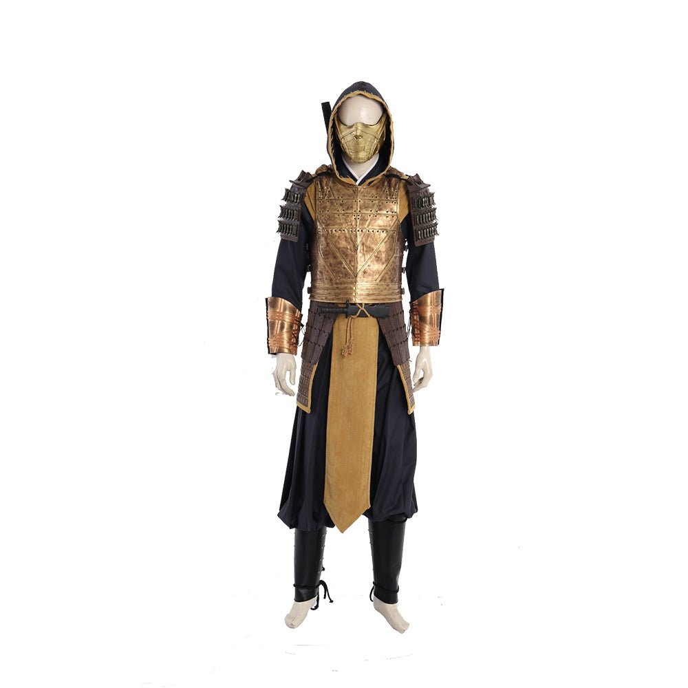 Traje de Cosplay de Scorpion de Mortal Kombat para Homens, Fantasia de Combate para Halloween - Estrela Cosplay