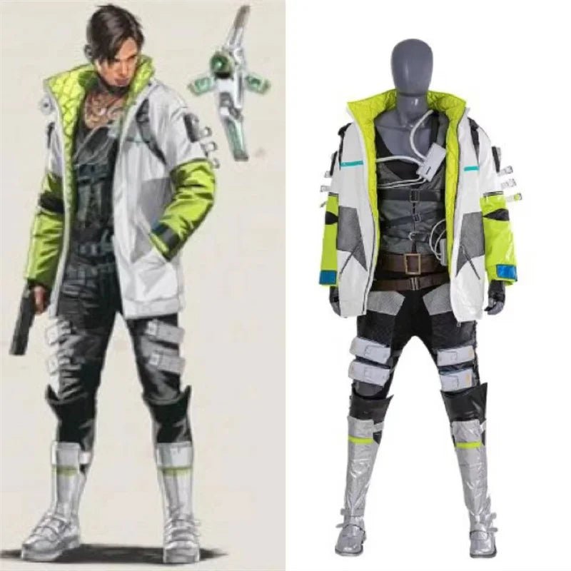 Fantasias de Cosplay do Crypto do Jogo Apex Legends Versão Inicial - Uniforme para Halloween, Carnaval e Festas para Homens - Estrela Cosplay