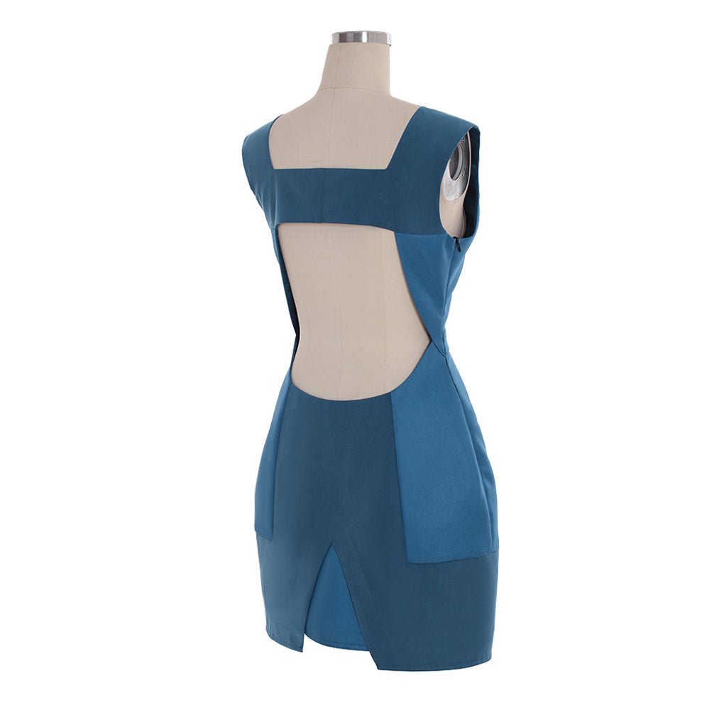 Fantasia de Chloe de Detroit: Become Human | Vestido Azul Conjunto Completo Personalizado - Estrela Cosplay