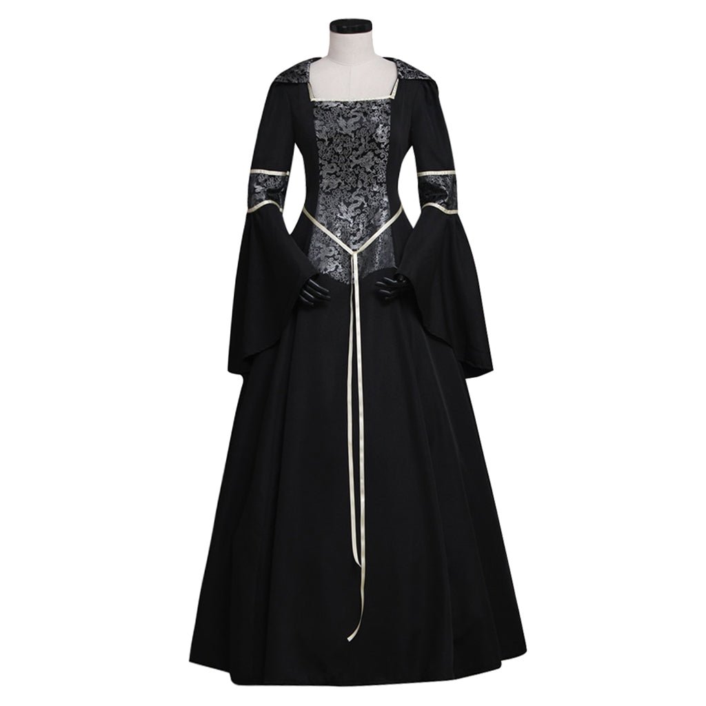 Vestido Gótico Medieval Renascentista Vitoriano para Mulheres - Fantasia para Halloween e Cosplay - Estrela Cosplay