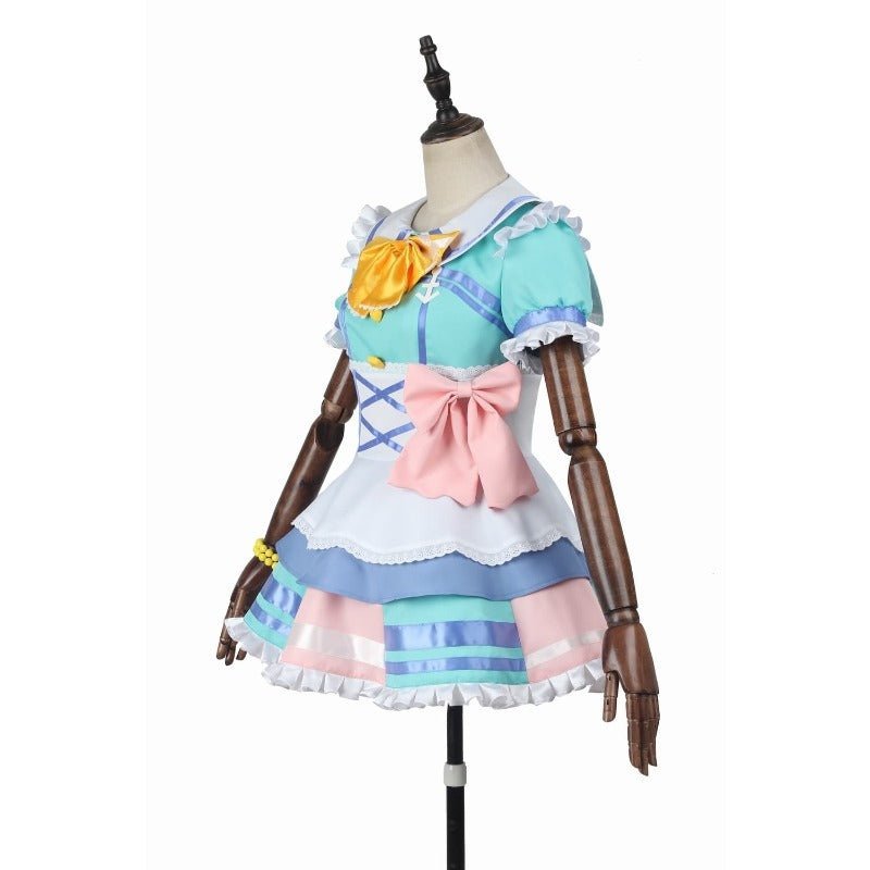 Fantasia de Cosplay Love Live! Sunshine!! Aqours Jumping Heart - Chika, Dia, Ruby e Riko - Estrela Cosplay