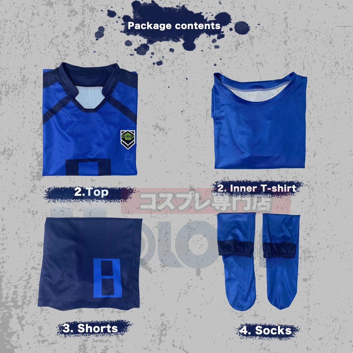 Fantasia e Peruca de Cosplay de Blue Lock - Isagi Bachira, Chigiri Nagi, Rin Sae, Itoshi Kaiser, Reo Hiori, Barou Shidou, Niko Yukimiya - Estrela Cosplay