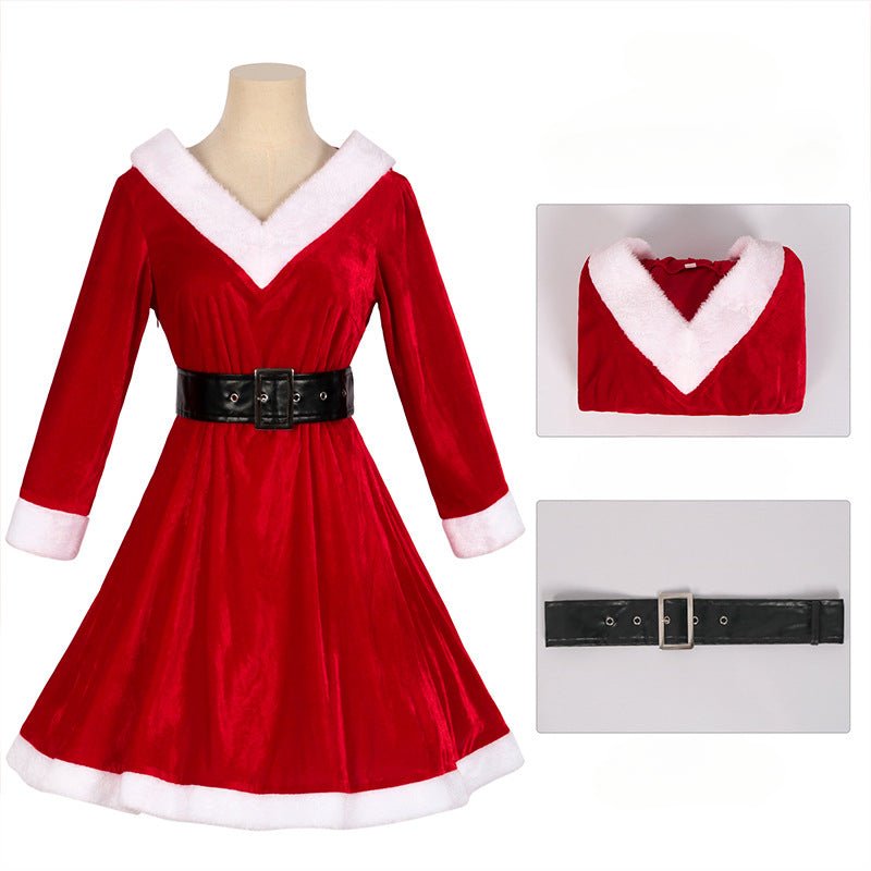 Novo vestuário medieval de Natal, roupa temática de festa de Natal, vestido de Natal para performances COS - Estrela Cosplay
