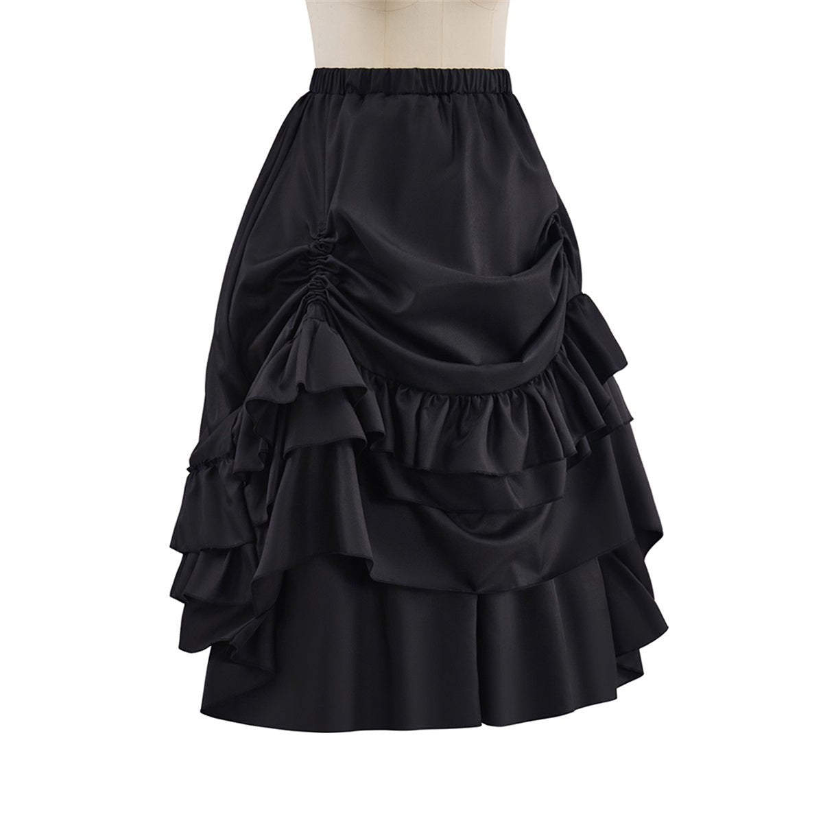 Fantasia Medieval Gótica Preta Bustier Saia para Cosplay - Estrela Cosplay