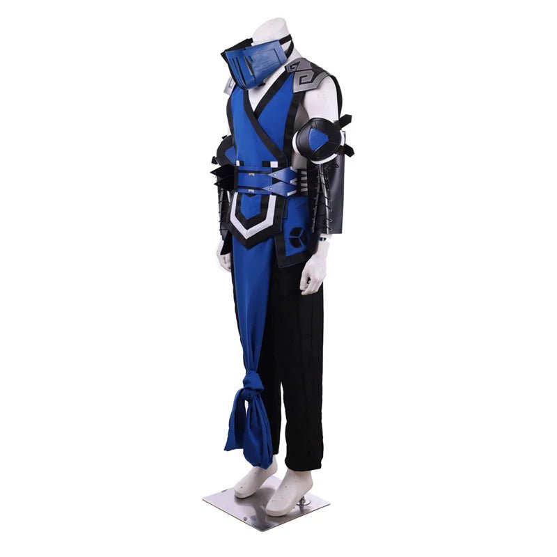 Traje de Cosplay Sub-Zero de Mortal Kombat | Ninja Azul Completo para Adultos no Halloween - Estrela Cosplay