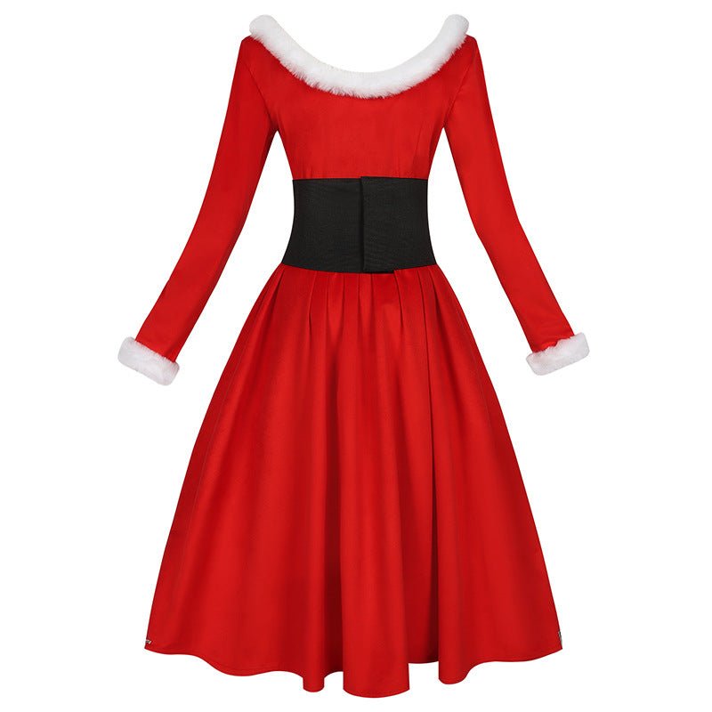 Fantasia de Natal vestido vermelho temático para festas e eventos de cosplay - Estrela Cosplay