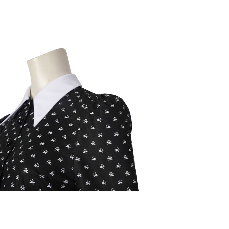 Vestido Cosplay Wednesday Addams – Fantasia da Família Addams para Mulheres - Estrela Cosplay