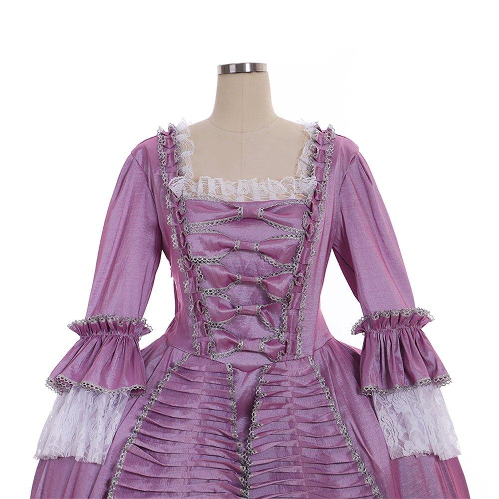 Vestido Rococó Roxo do Século 18 - Elegante com Rendados e Pregas da Estrela do Cosplay - Estrela Cosplay