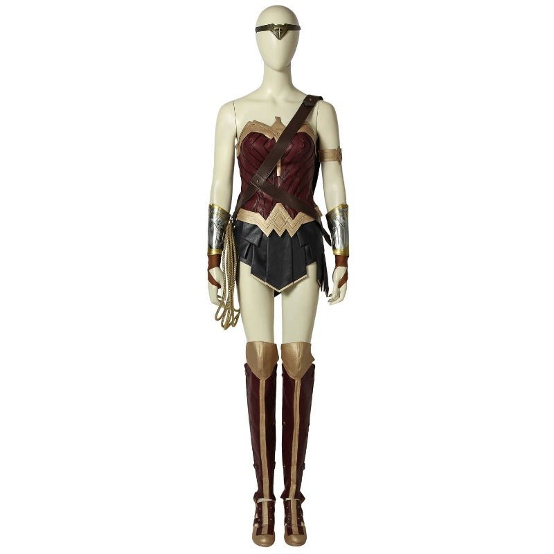 Traje de Cosplay Diana Prince WW Clássico com Botas - Roupa Inspirada no Filme - Estrela Cosplay