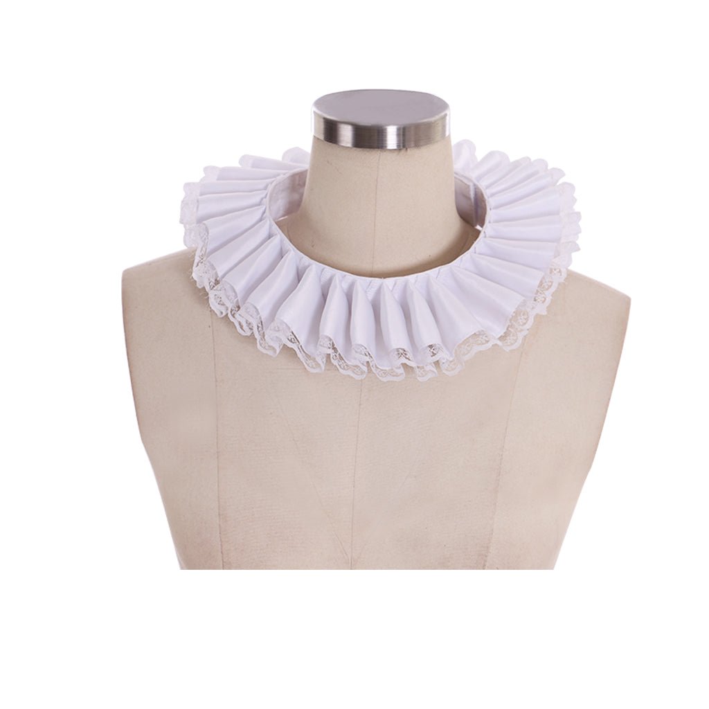 Gola Jabot e Punhos de Algodão Branco para Cosplay Renascentista Masculino - Estrela Cosplay