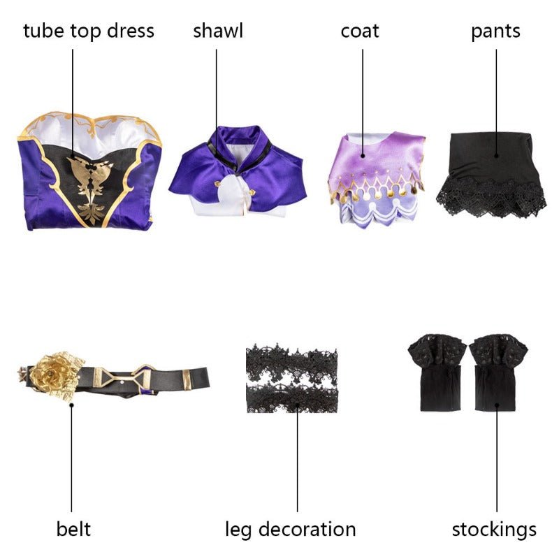 Fantasia Lisa Genshin Impact - Vestido Elegante para Fãs - Estrela Cosplay