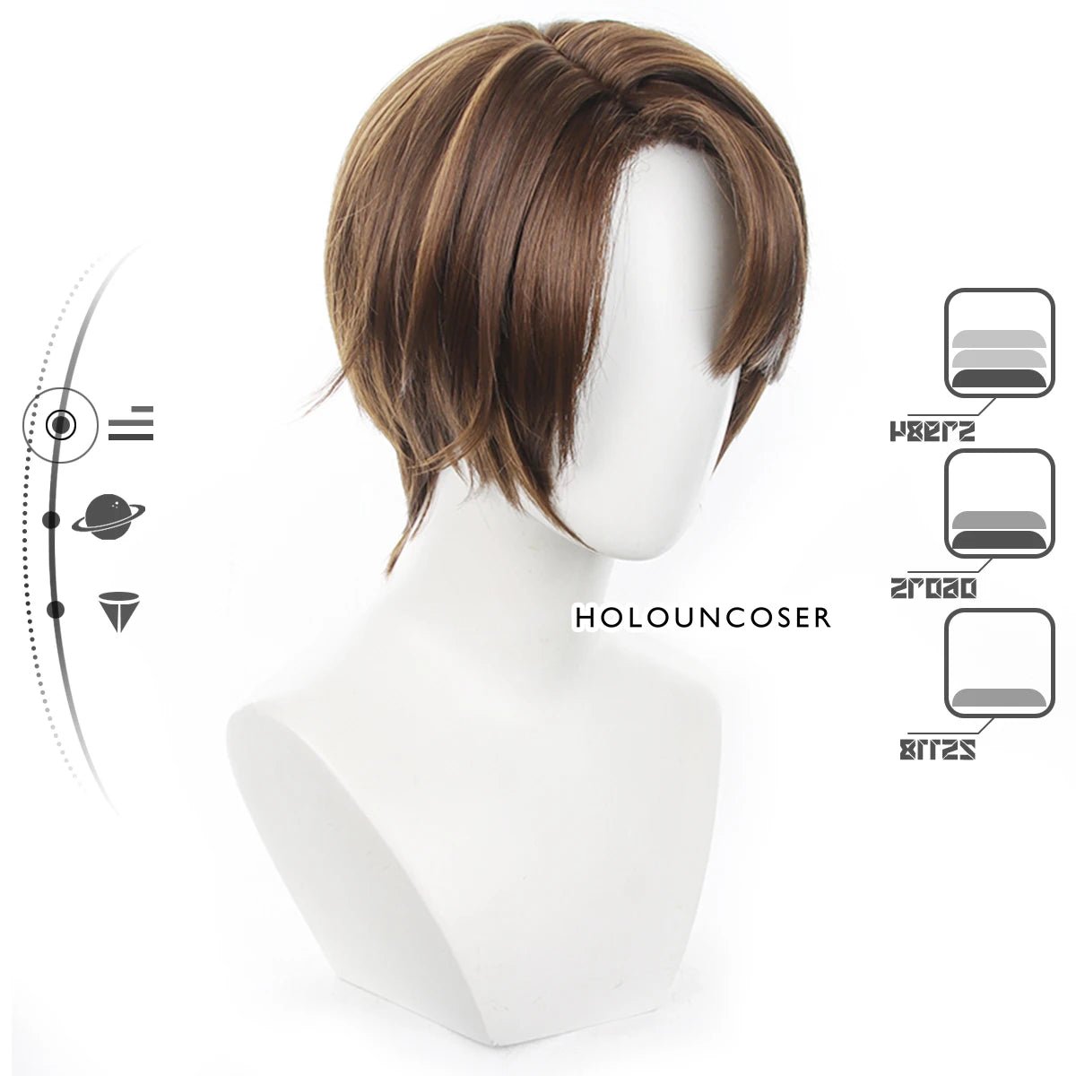 Peruca Cosplay Welt Yang Honkai Star Rail - Rosa Rede Térmica Fibra Sintética Tamanho Ajustável Halloween Natal - Estrela Cosplay