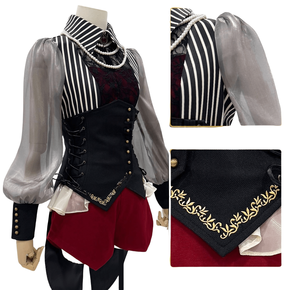 Fantasia de Cosplay Wakutenshi Wakamatsu de BanG Dream! Ave Mujica - Qualidade Premium - Estrela Cosplay