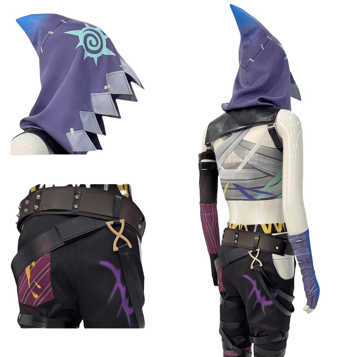 Fantasia de Jinx de League of Legends Arcane - Alta Qualidade - Estrela Cosplay