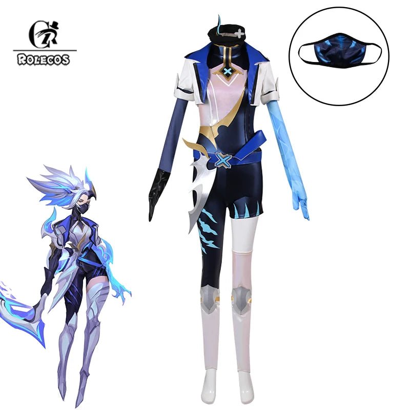 Fantasia de Cosplay LOL DRX Akali para Mulheres - Traje de Campeã LOL para Halloween - Estrela Cosplay