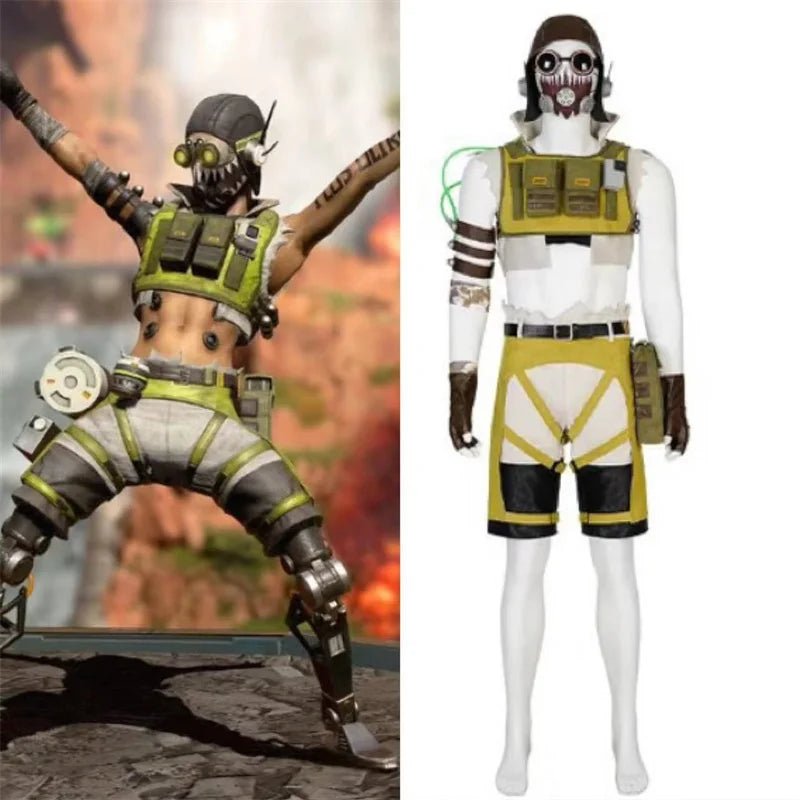 Fantasia Cosplay Octane de Apex Legends - Traje Octavio Silva com Acessórios para Halloween, Carnaval e Festas - Estrela Cosplay