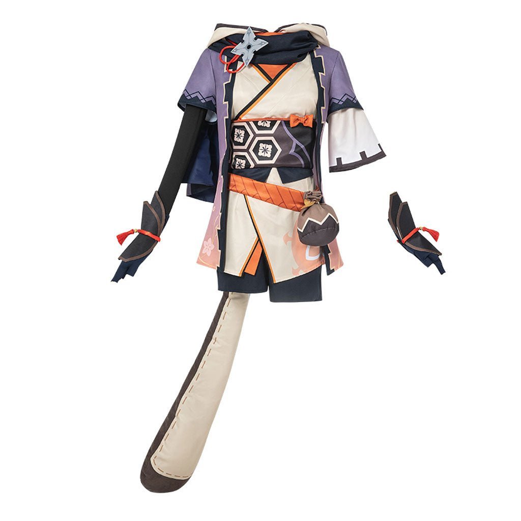 Fantasia de Cosplay Sayu de Genshin Impact para Mulheres e Meninas, Traje de Carnaval e Halloween de Anime com Peruca - Estrela Cosplay