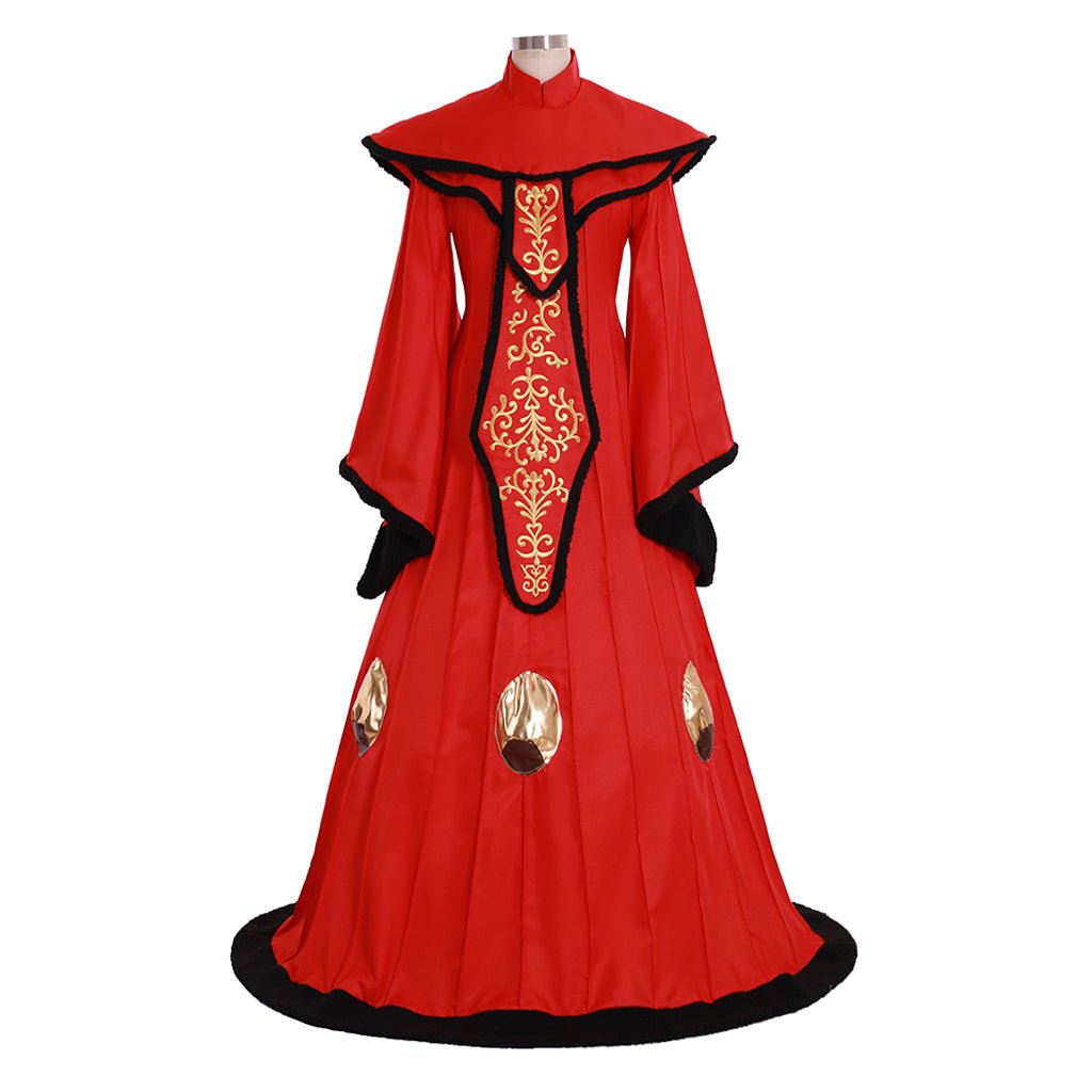 Vestido de Cosplay da Rainha Padme Amidala | Traje Vermelho Personalizado para Eventos - Estrela Cosplay