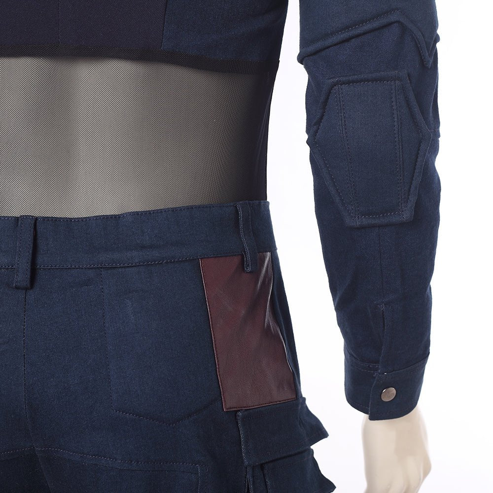 Fantasia de Cosplay do Capitão América - Guerra Infinita dos Vingadores - Réplica Premium do Filme - Estrela Cosplay