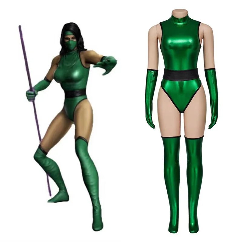 Fantasia de Cosplay Jade de Mortal Kombat X - Macacão Verde para Mulheres - Estrela Cosplay