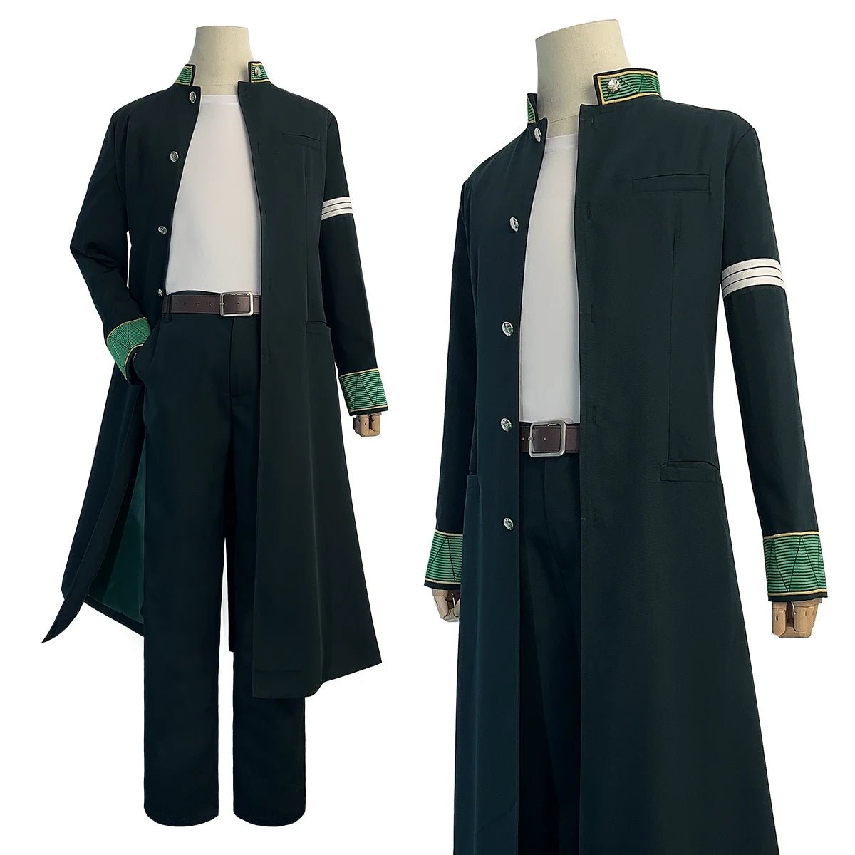Traje de Cosplay Hajime Umemiya Wind Breaker - Casaco Trench Verde, Peruca, Uniforme - Estrela Cosplay