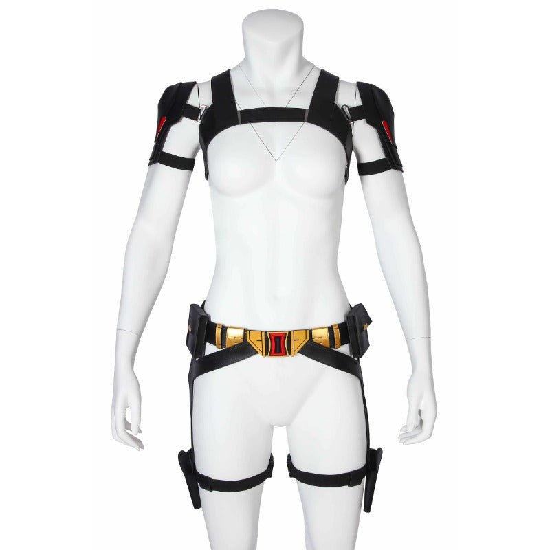 Traje de Cosplay da Viúva Negra Natasha Romanoff Macacão Preto Estampado para Halloween - Estrela Cosplay