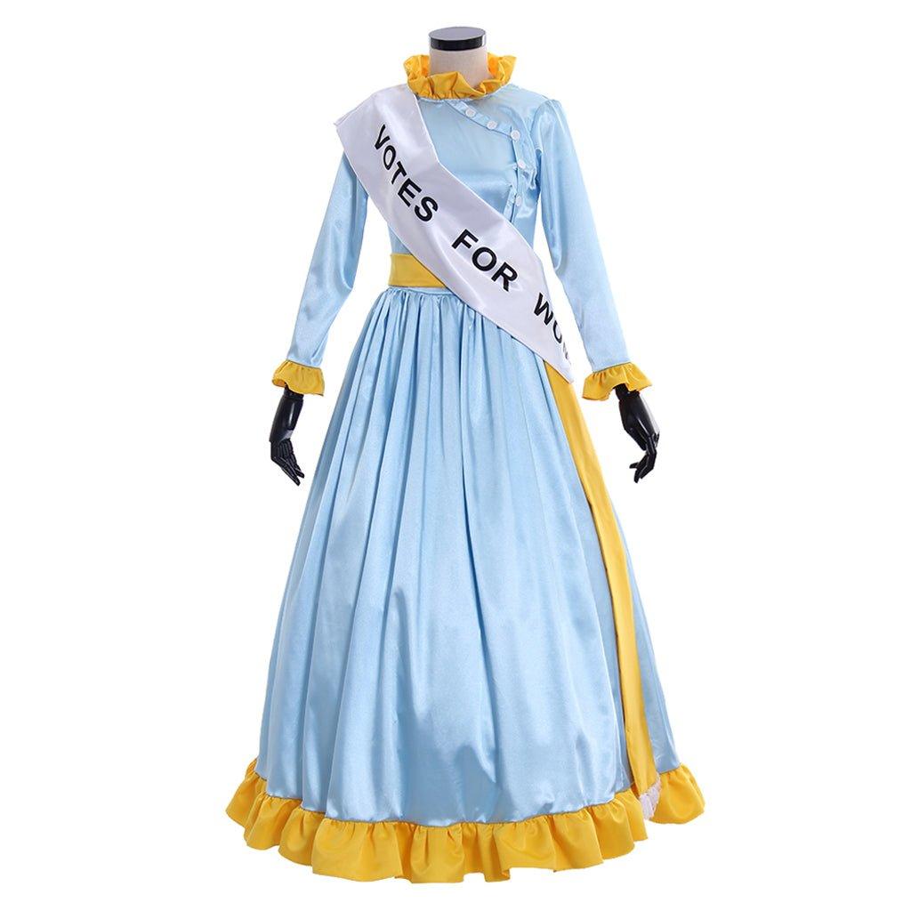 Vestido de Baile Azul Winifred Mrs. Banks | Fantasia Cosplay Filme para Halloween - Estrela Cosplay