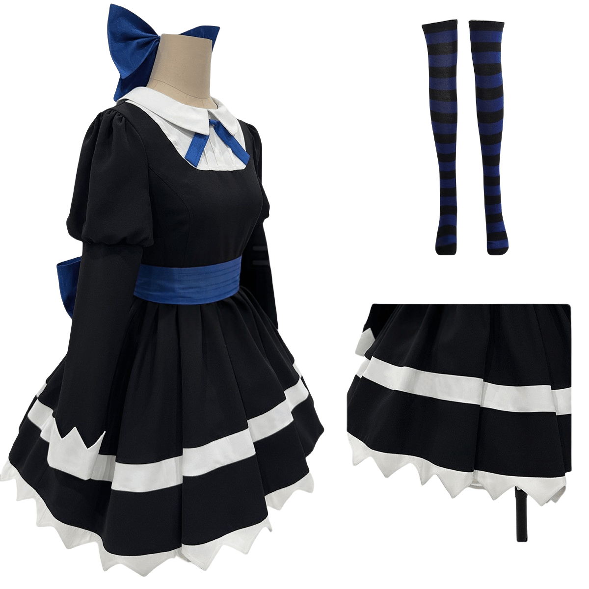 Meia-calça com Ligadeira para Cosplay de Panty & Stocking com Garterbelt - Estrela Cosplay