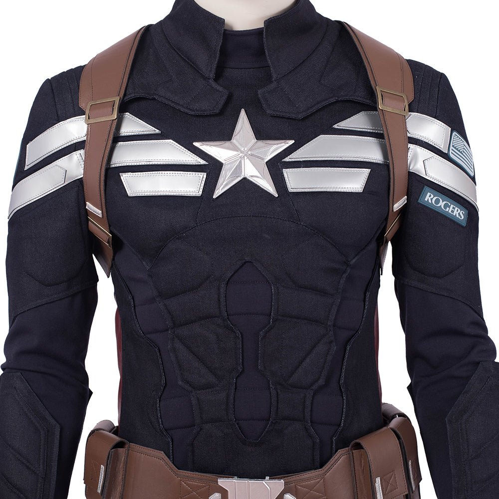 Fantasia de Cosplay do Capitão América - Avengers: Endgame - Réplica Premium do Filme - Estrela Cosplay