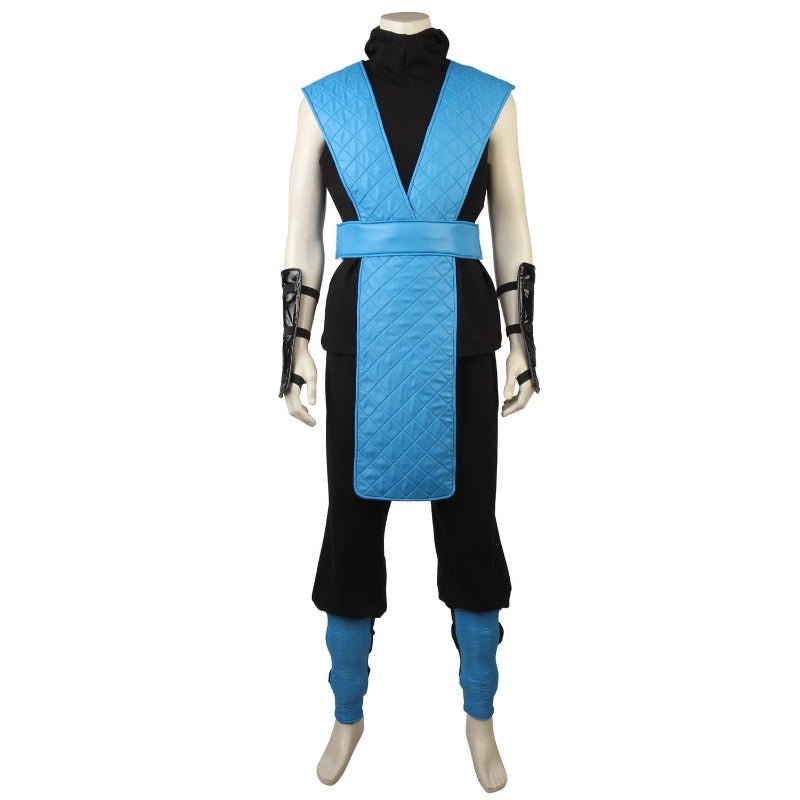 Traje de Cosplay Sub-Zero Mortal Kombat - Ninja Azul com Máscara de Lutador - Estrela Cosplay