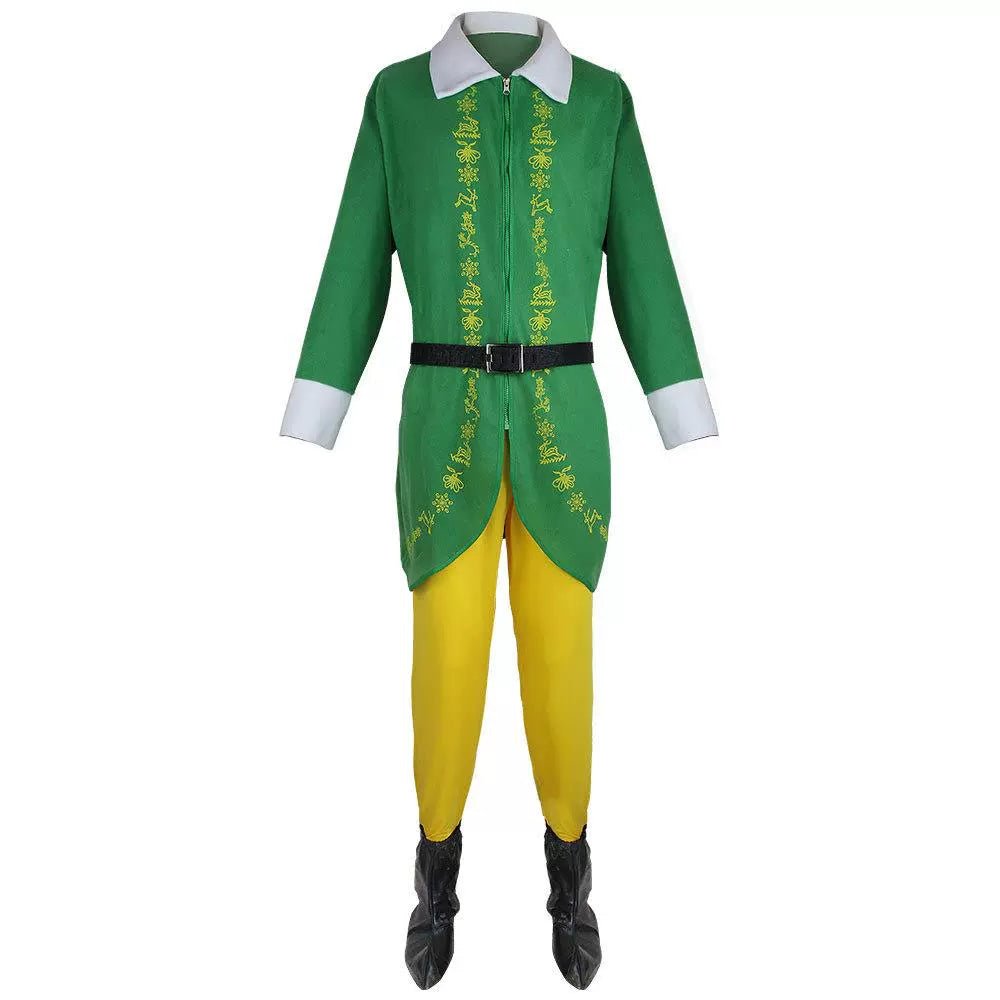 Nova Fantasia de Natal Cosplay | Traje de Elfo do Papai Noel | Fantasia de Elfo Verde Festivo para Homens - Estrela Cosplay