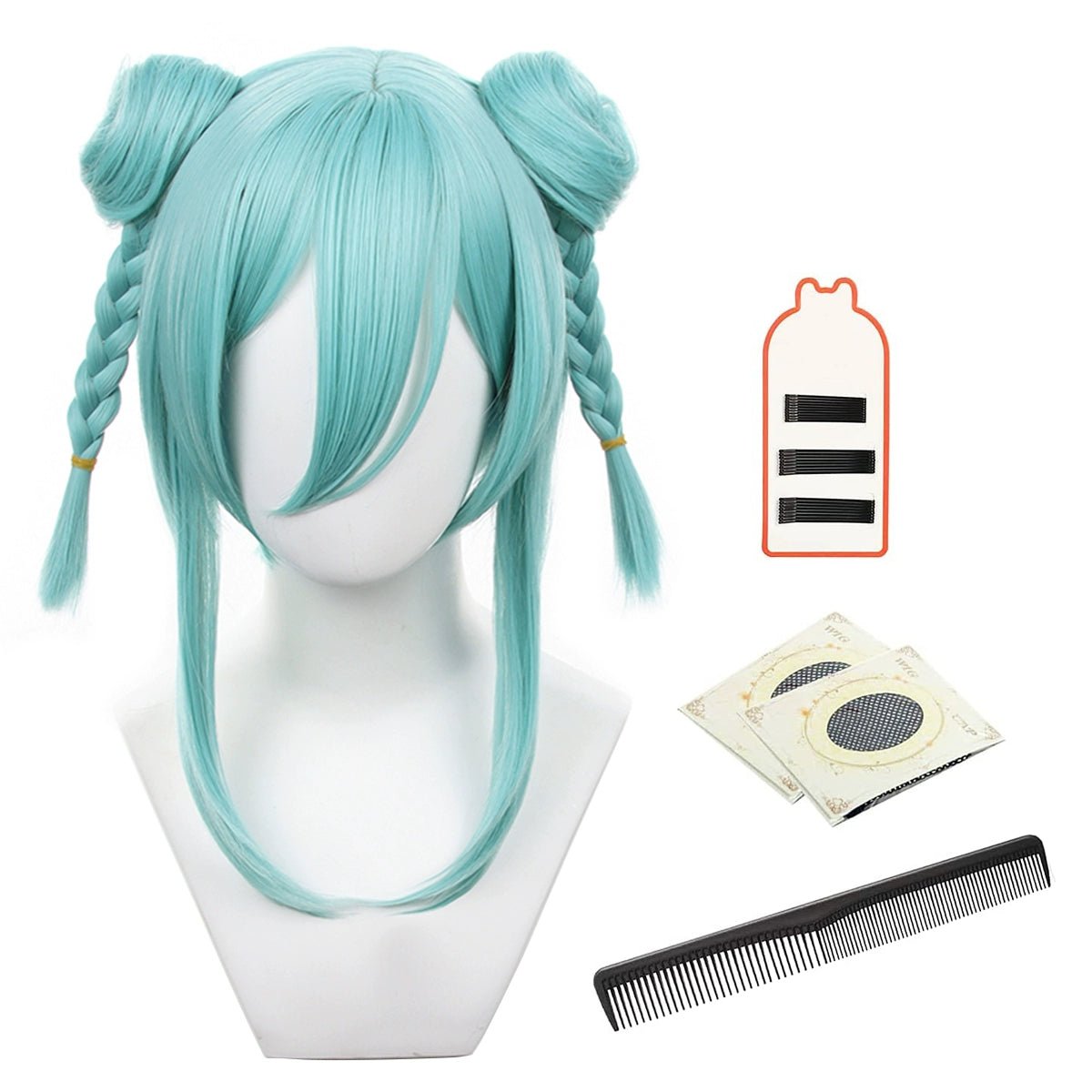 Peruca Blue Lock Qianqie Bao'er Maomao - Estilo Chinês Duplo Coque com Nove Opções de Cores - Estrela Cosplay