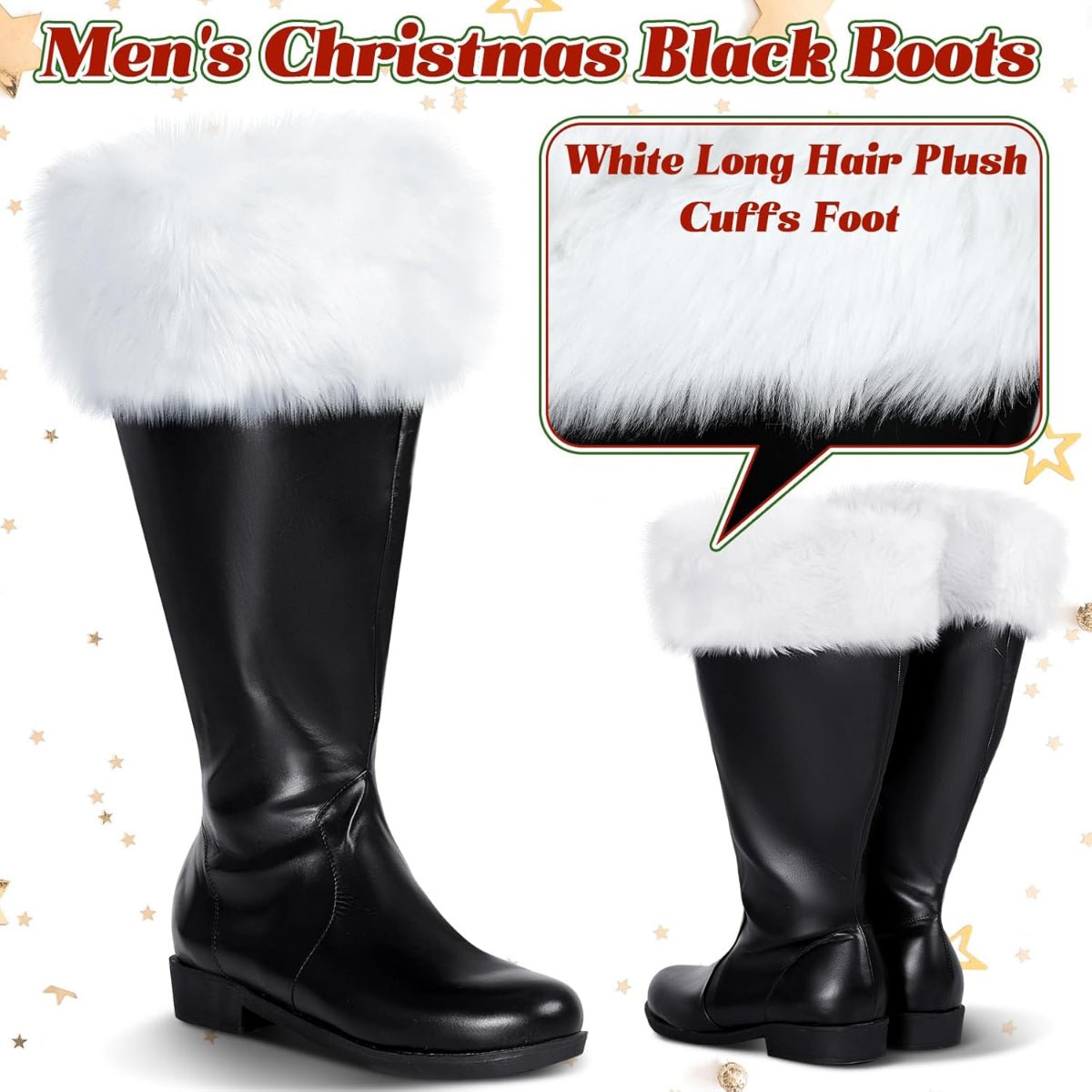 Botas de Papai Noel Liitrsh para Natal - Estrela Cosplay