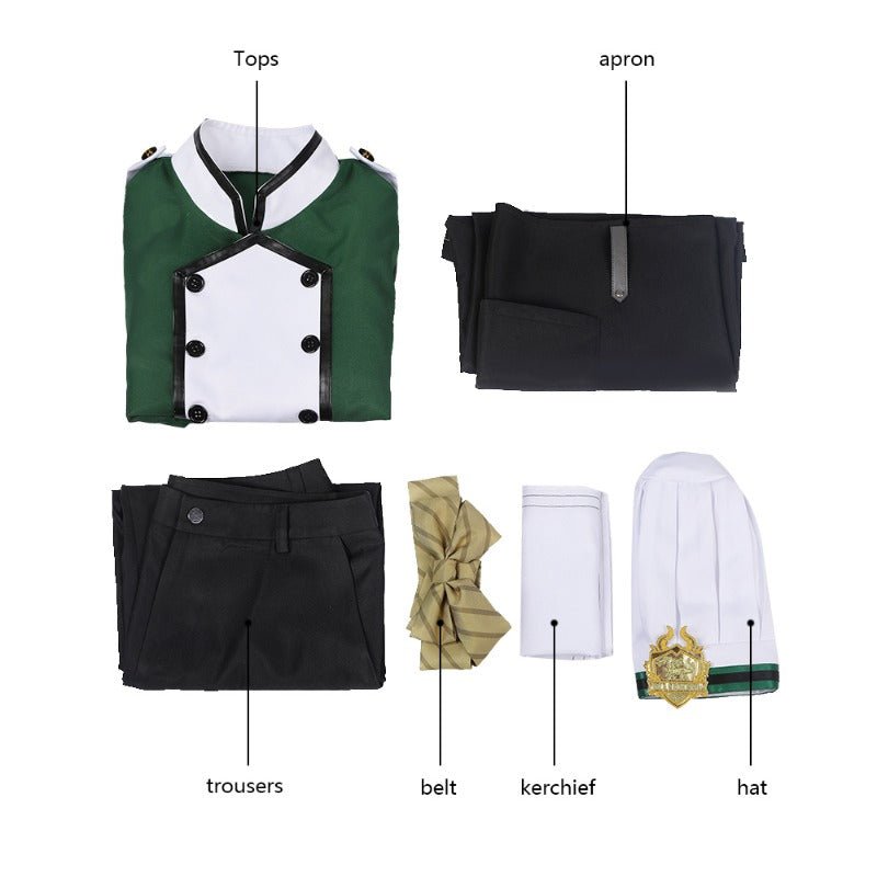 Fantasia de Chef Silver Riddle Twisted Wonderland Personalizada - Estrela Cosplay