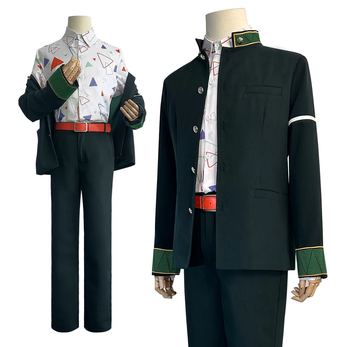 Traje de Cosplay Kiryu Mitsuki Wind Breaker Anime Uniforme Escolar Jaqueta Verde Calças Camisa Cinto Peruca para Convenções - Estrela Cosplay